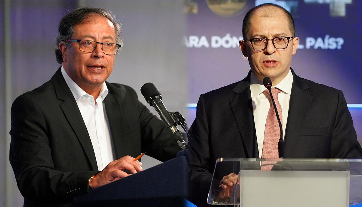 El Presidente Gustavo Petro y el fiscal Francisco Barbosa.