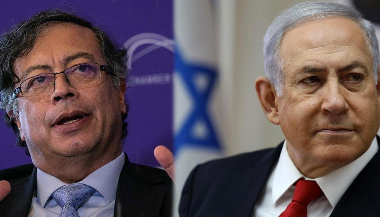 El Presidente de Colombia, Gustavo Petro, y el Primer Ministro de Israel, Benjamin Netanyahu.
