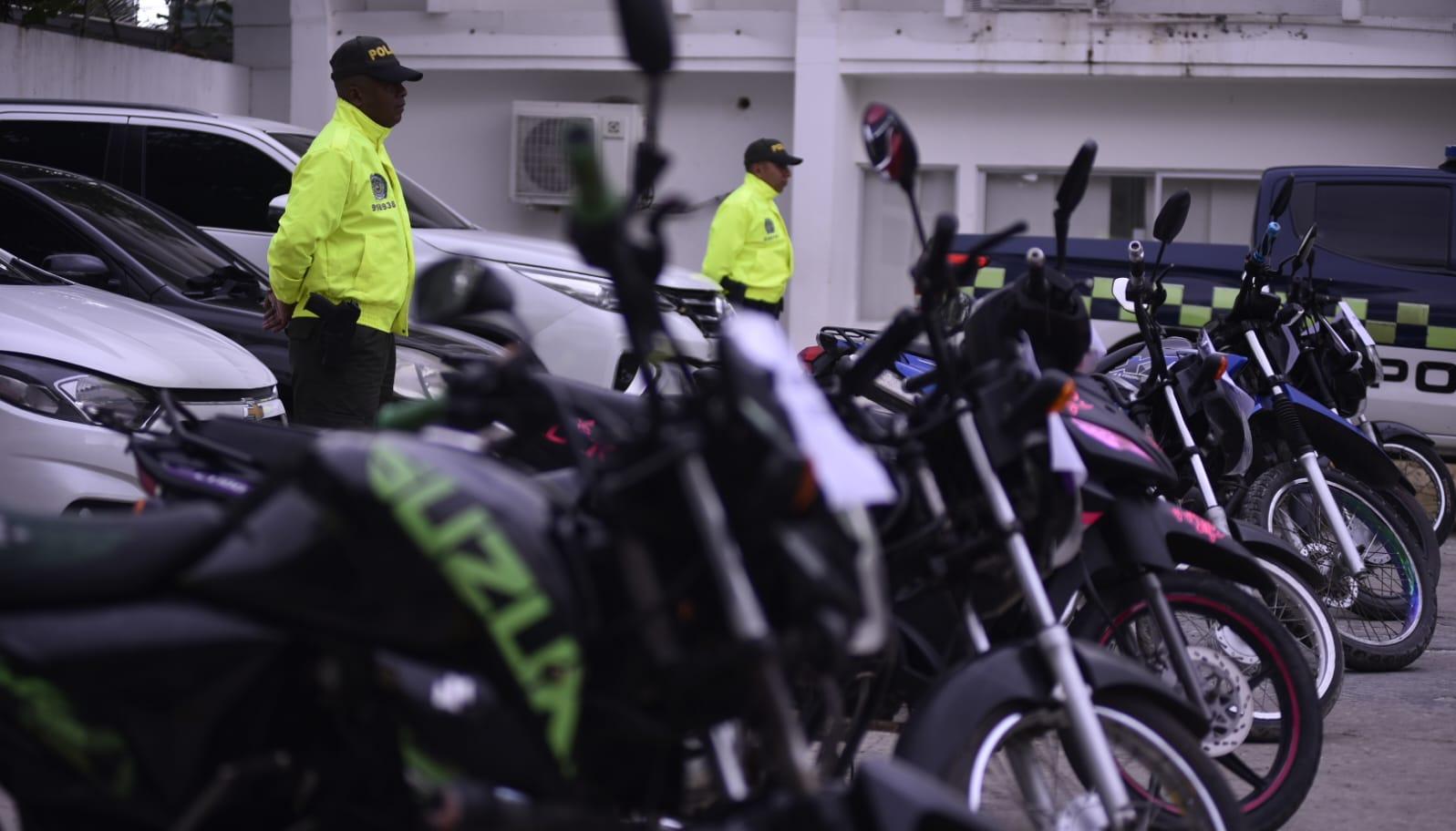 Las motos recuperadas.