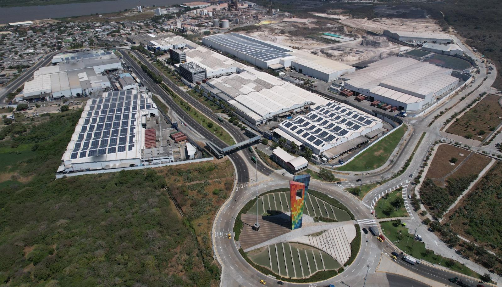 Vista aérea de Tecnoglass en Barranquilla