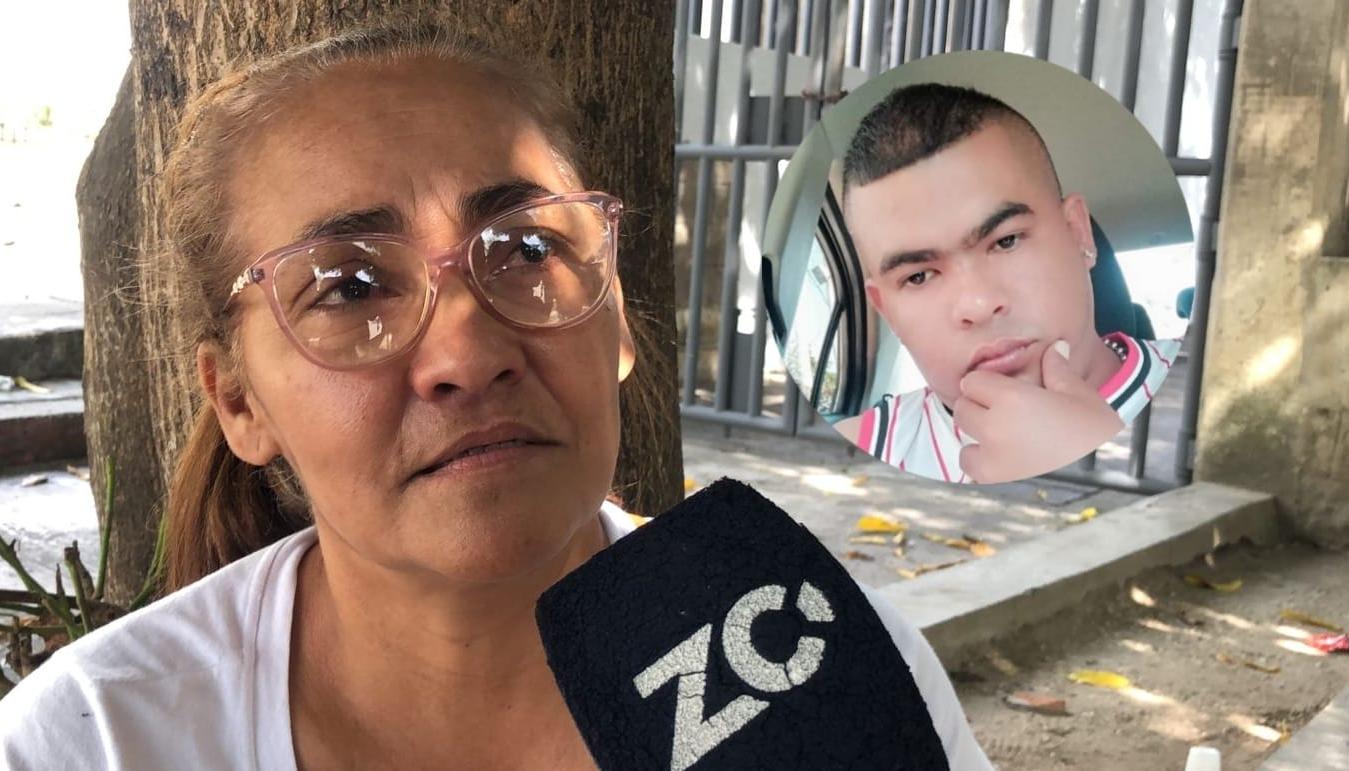 Yaneth Calderín, madre del fallecido.