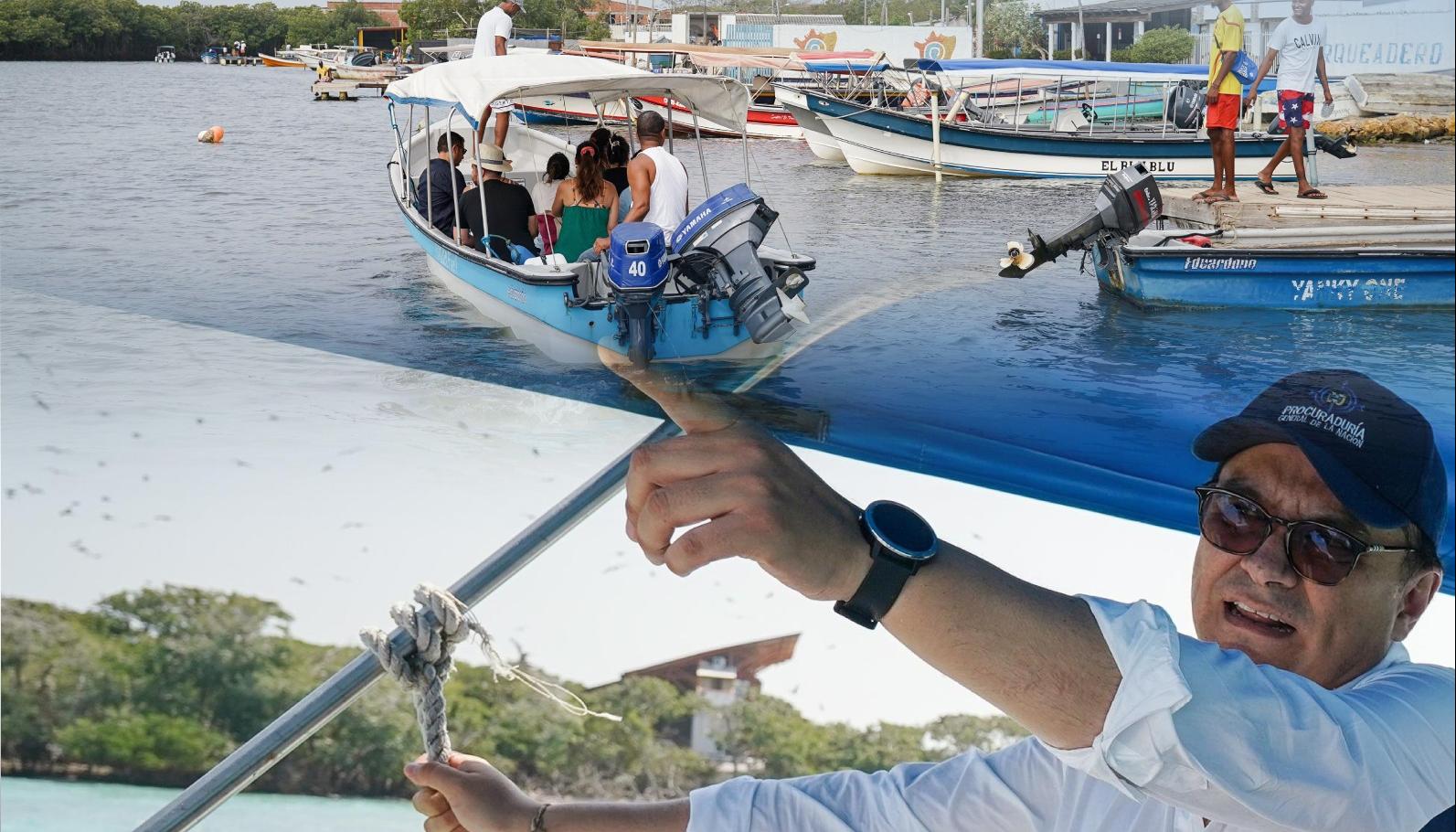 El procurador delegado Gustavo Adolfo Guerra en la inspección a Islas del Rosario