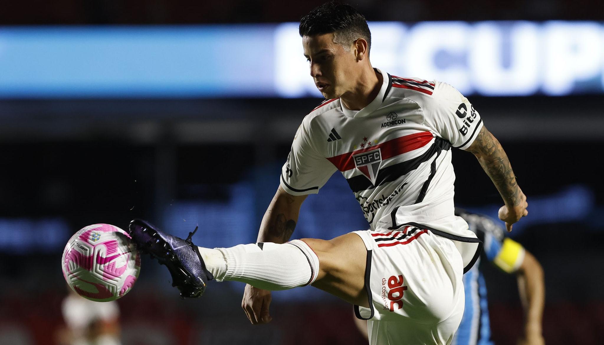 James Rodríguez no actúa con Sao Paulo desde el 26 de noviembre. 
