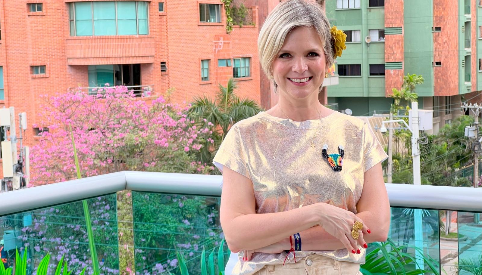 Sandra Gómez, Gerente de Carnaval S.A.S, en la visita que hizo este martes a Zona Cero