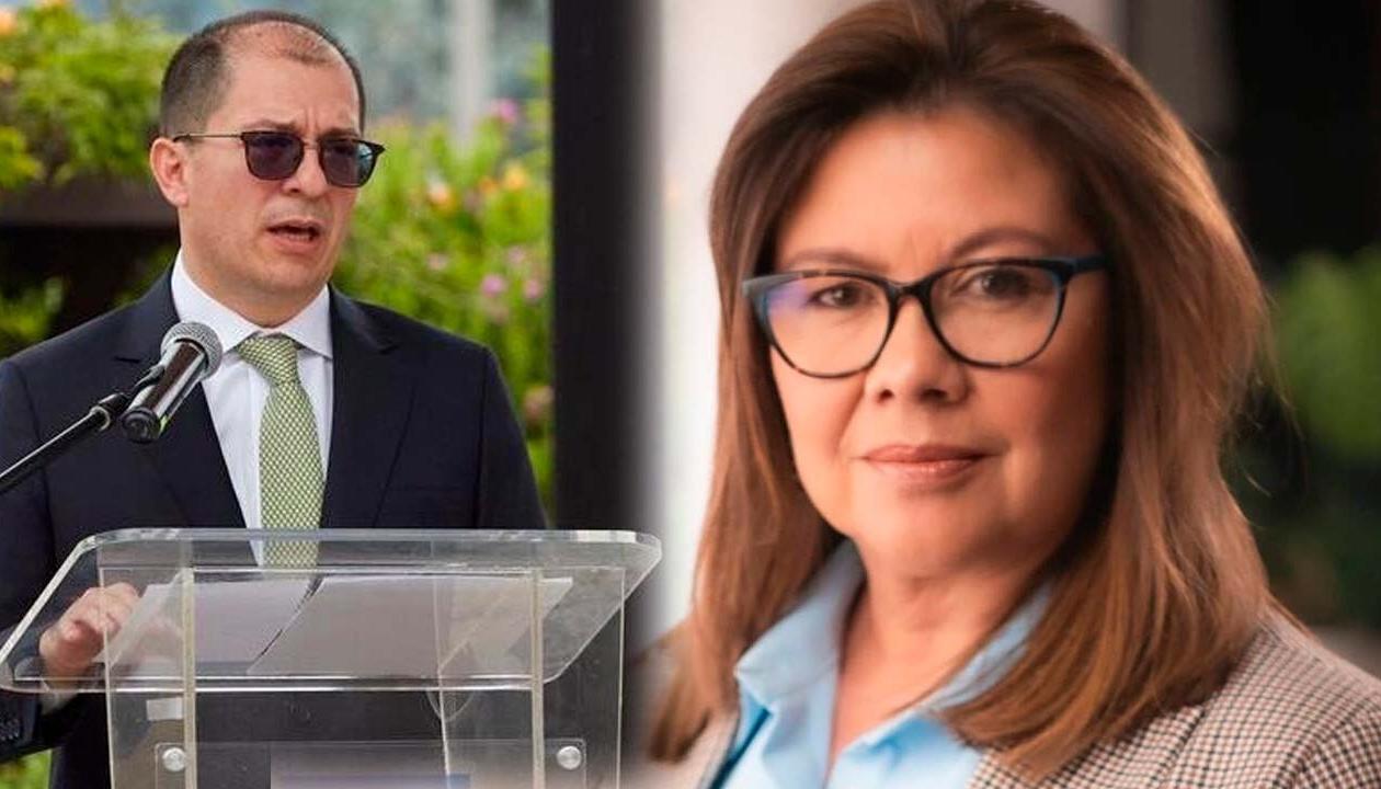 Francisco Barbosa y la Fiscal General de la Nación, Luz Adriana Camargo.