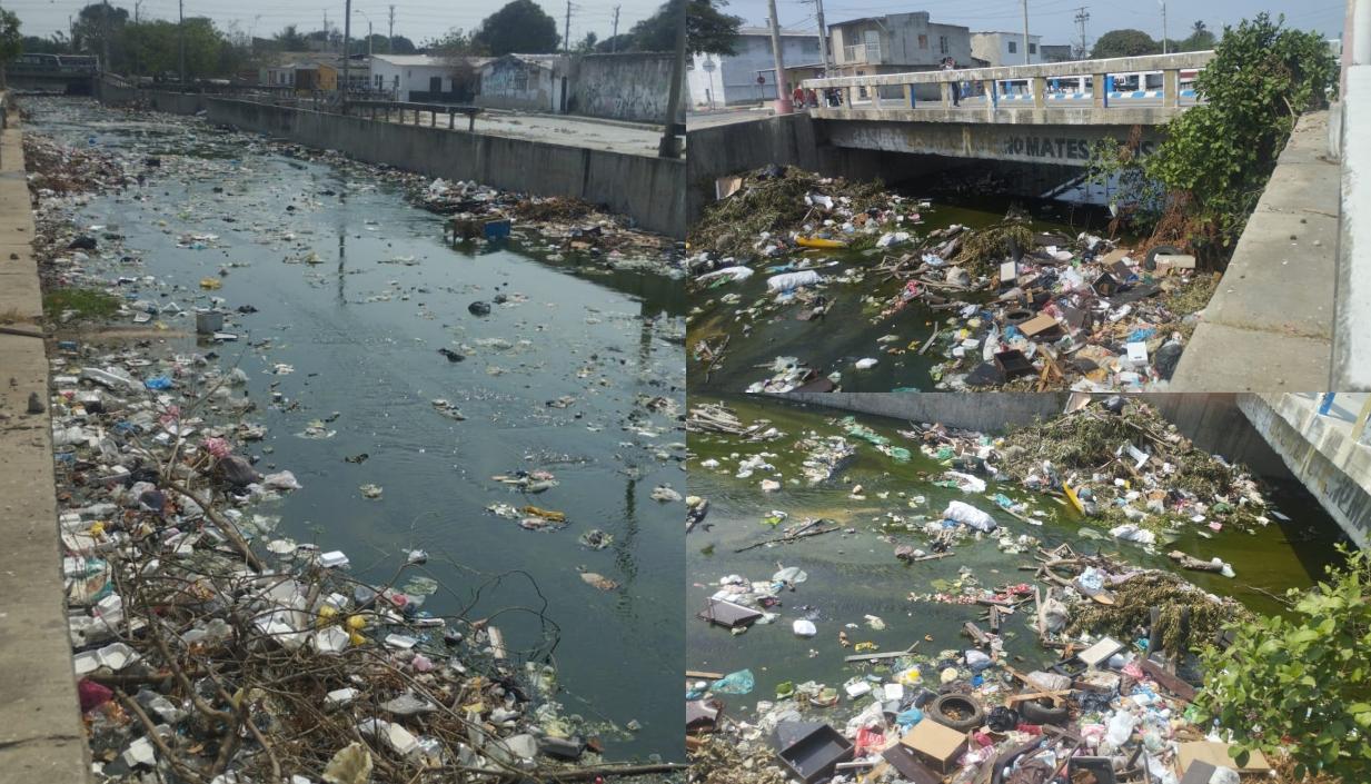 Arroyo con basura. 