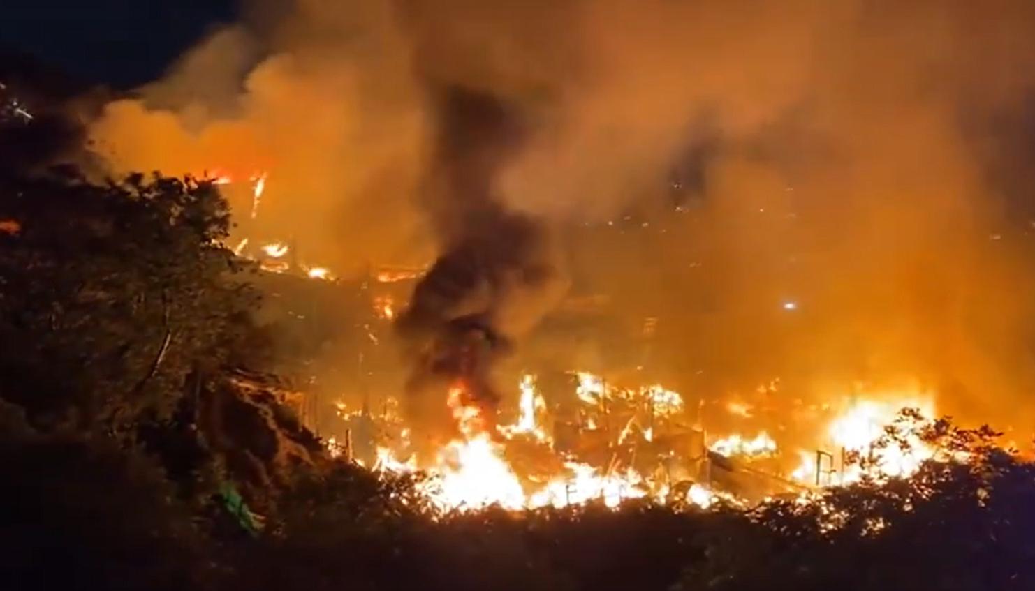 Imagen del incendio.