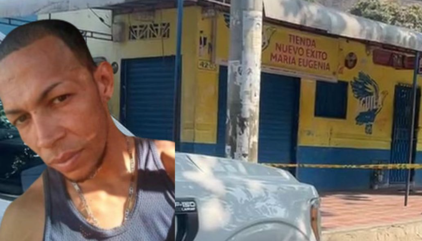 Enyerbeth Chourio y el sitio donde fue asesinado.