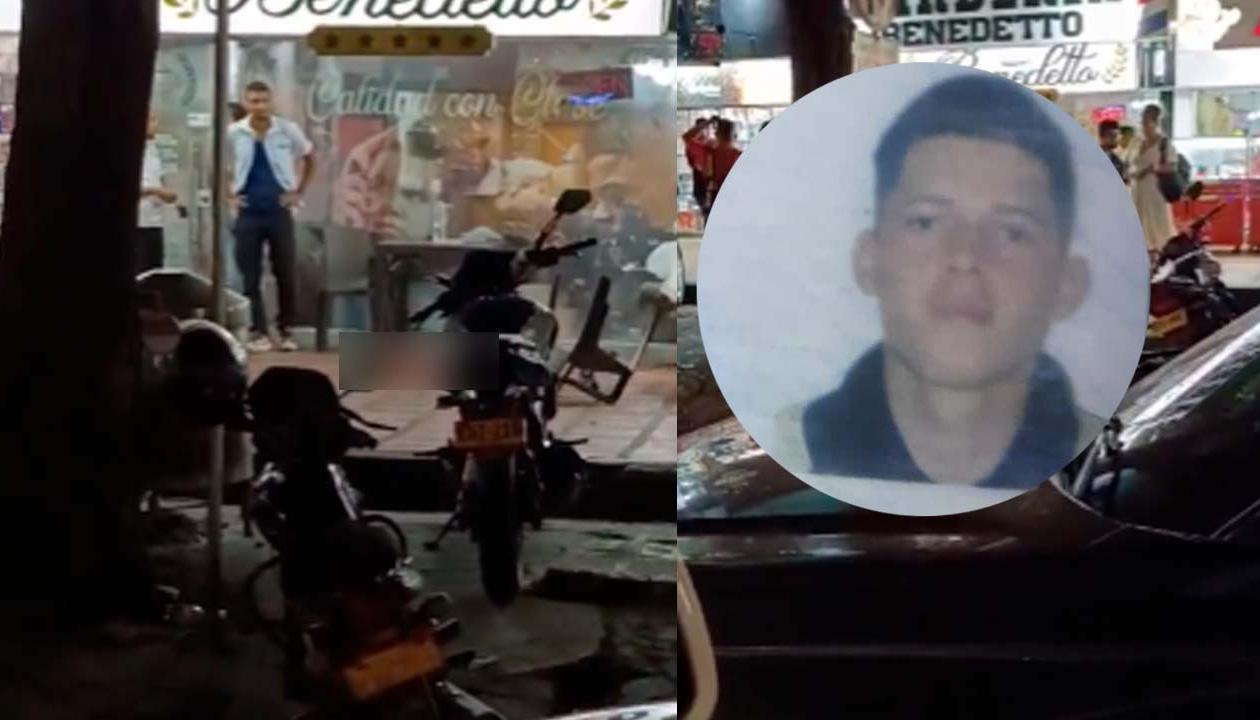 Yeins Anthony Logreira Barrios fue baleado en la parte externa de su negocio. 