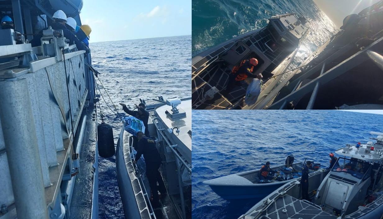 Cocaína incautada por la Armada Nacional. 