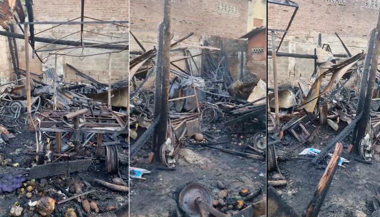 Incendio en parqueadero de Soledad. 