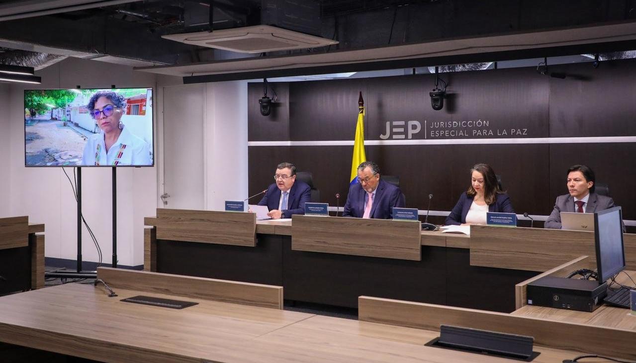 Audiencia de la JEP durante este viernes 22 de marzo.