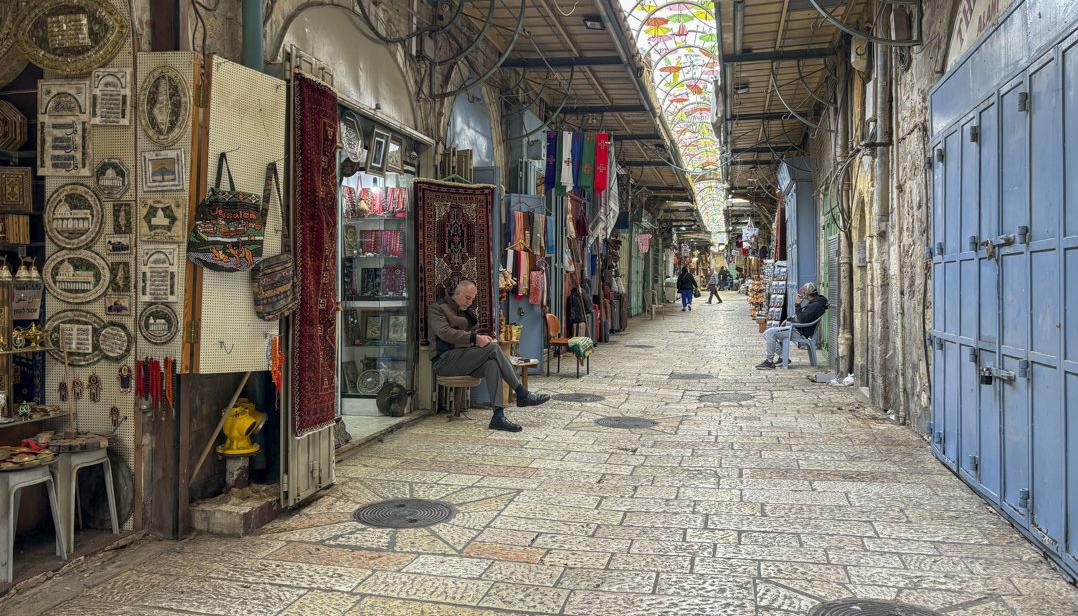 Las calles vacías en Jerusalén. 