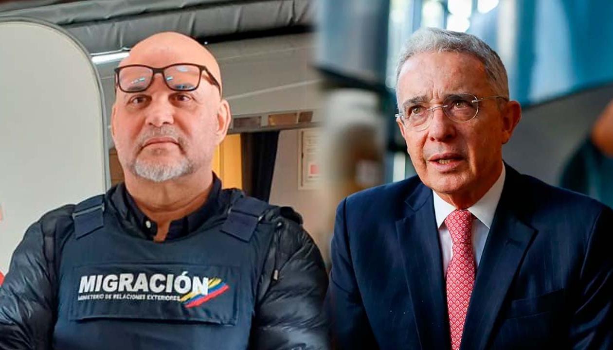 Salvatore Mancuso y Álvaro Uribe Vélez.