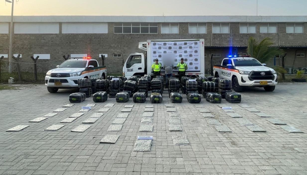 Marihuana incautada por la Policía. 