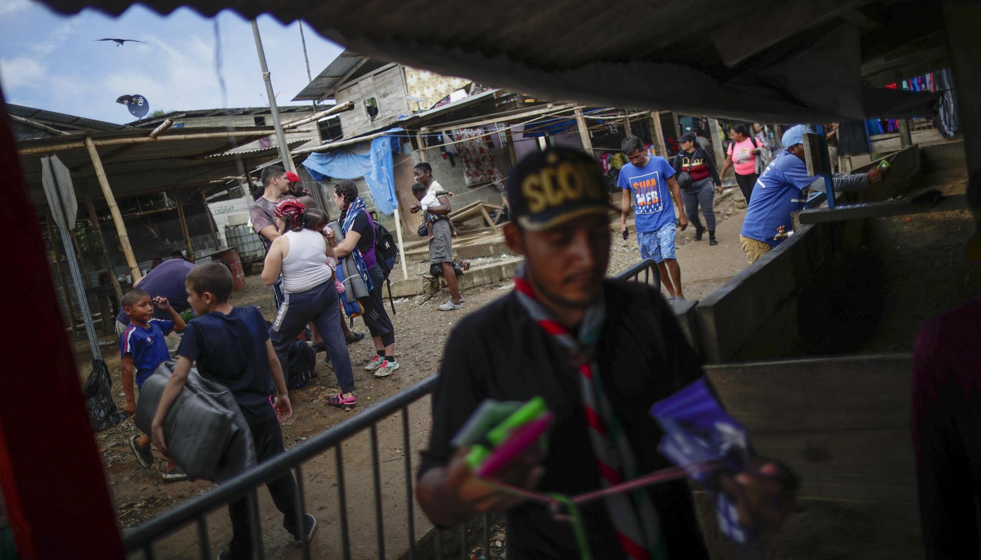 Migrantes en el Darién.