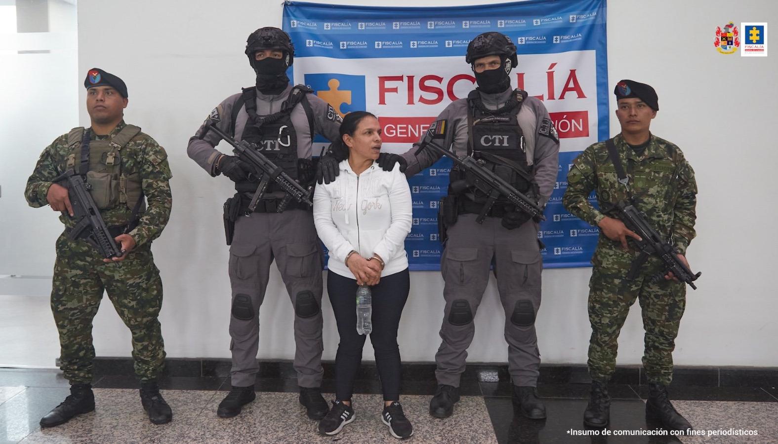 Amparo Estela Burbano Solano, la capturada.