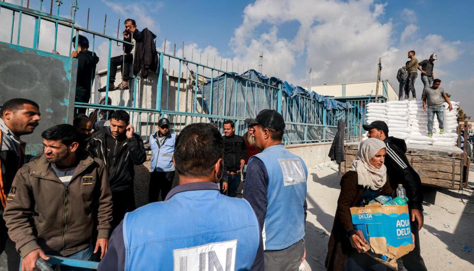Agencia de la ONU para los Refugiados Palestinos (UNRWA) en la Franja de Gaza. 