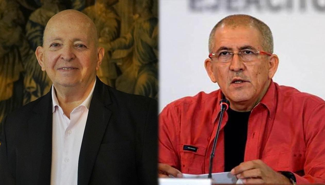Otty Patiño, Alto Comisionado para la Paz, y 'Antonio García', comandante del ELN. 