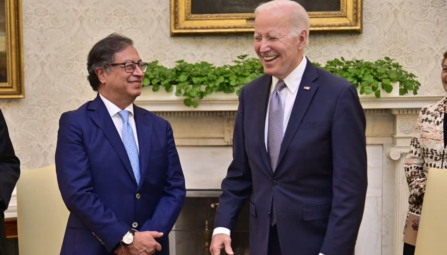El Presidente Gustavo Petro y el mandatario de Estados Unidos, Joe Biden.