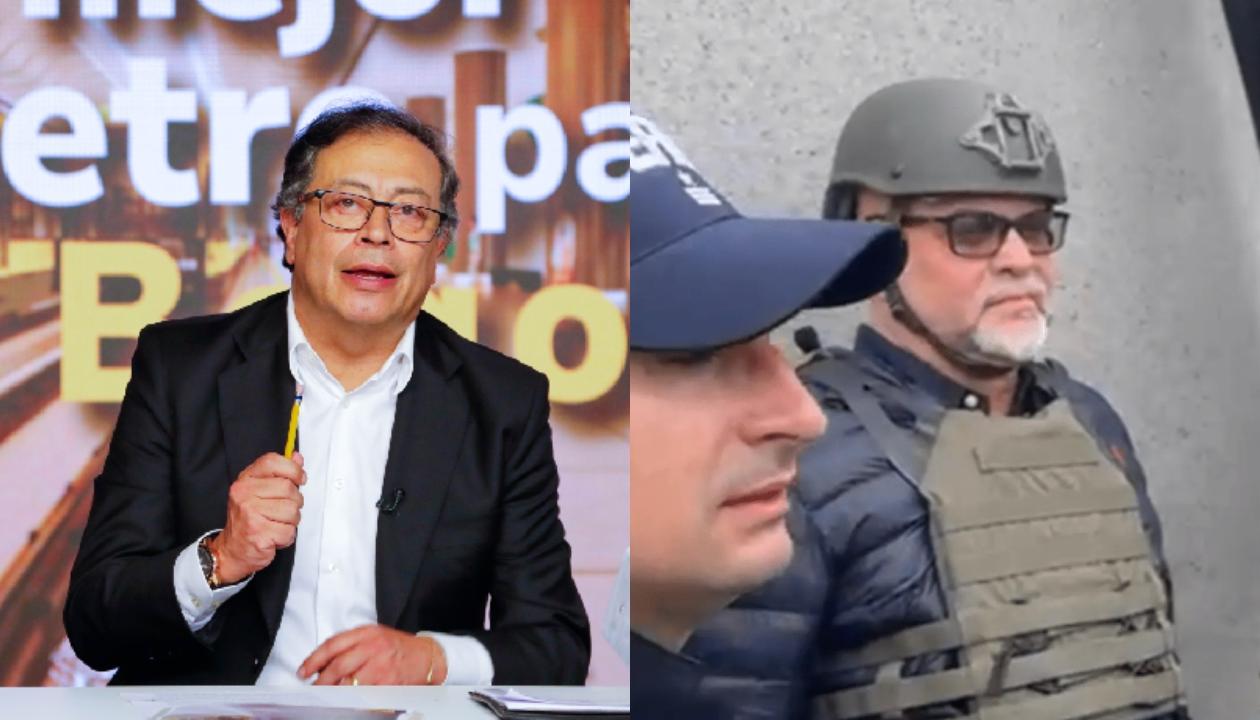 El Presidente Gustavo Petro y Salvatore Mancuso.