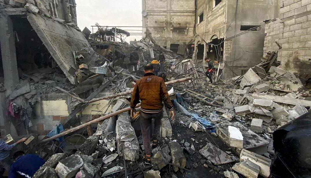 Imagen de un bombardeo israelí en Rafah.