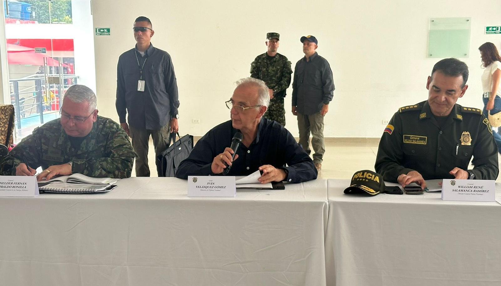 El Ministro de Defensa, Iván Velásquez.