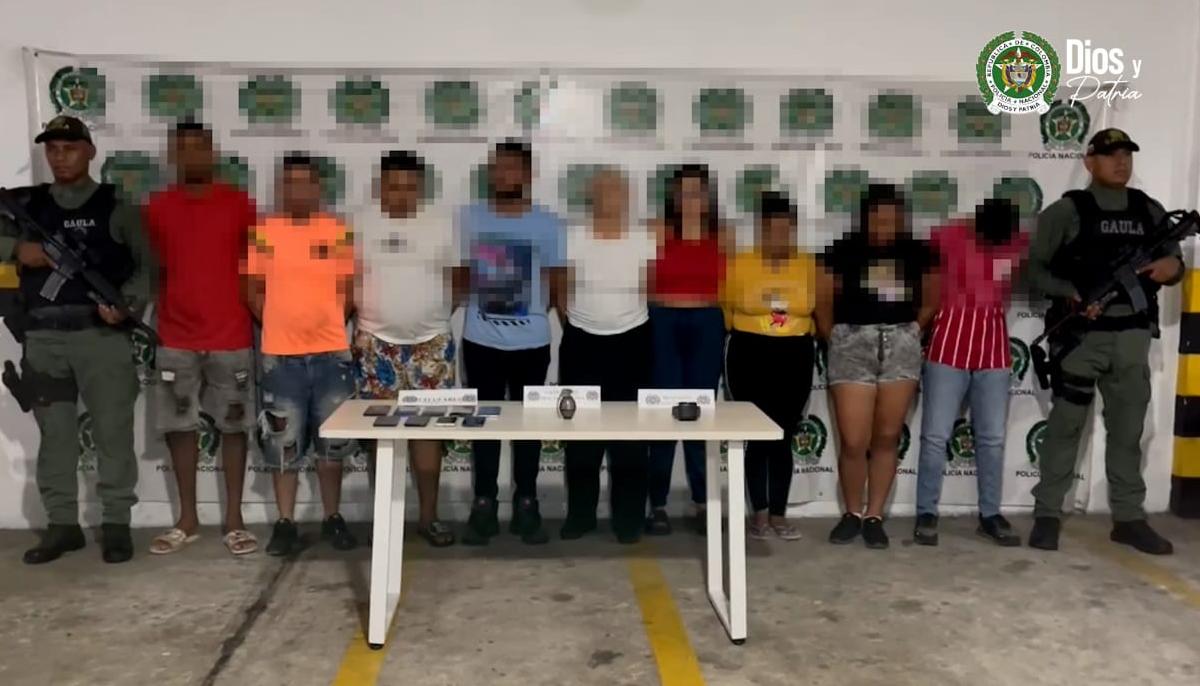 Algunos de los 121 capturados en doce departamentos del país