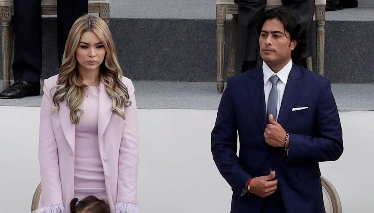 Day Vásquez y Nicolás Petro el día de la posesión del Presidente Petro
