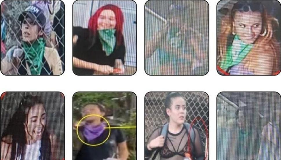 Estas son las 8 mujeres señaladas por la Policía de Medellín de los desmanes en las marchas del 8M