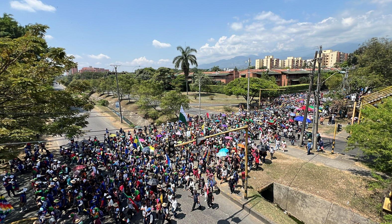 La minga indígena llegó este viernes a Cali