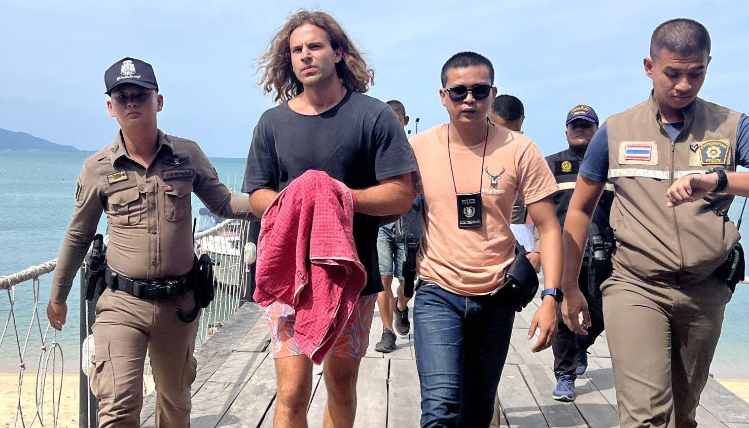 Daniel Sancho, acusado de asesinar al médico colombiano Edwin Arrieta, en Tailandia. 