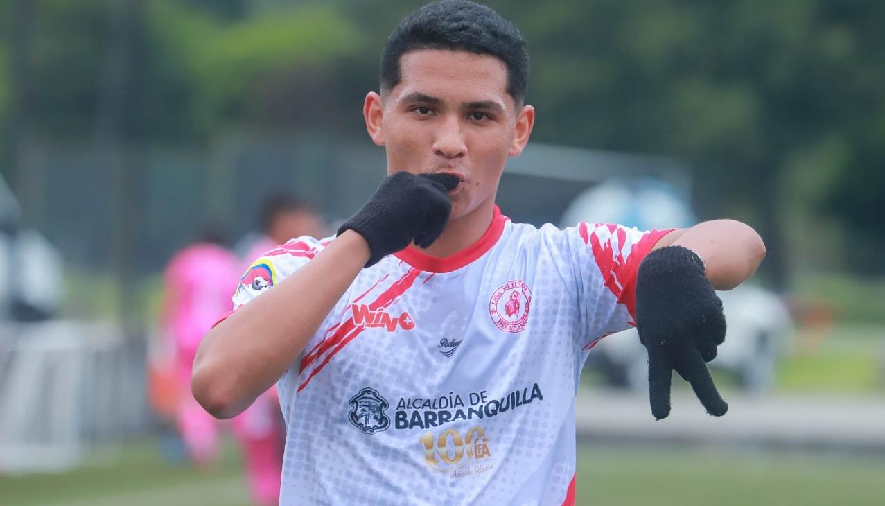 Zaid Fontalvo, autor del gol del triunfo de Atlántico sobre Quindío. 