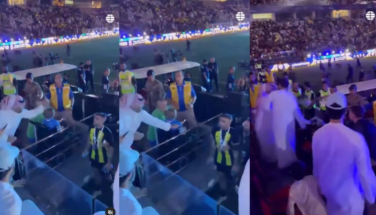 El jugador que recibió el latigazo fue Abderrazak Hamdallah.