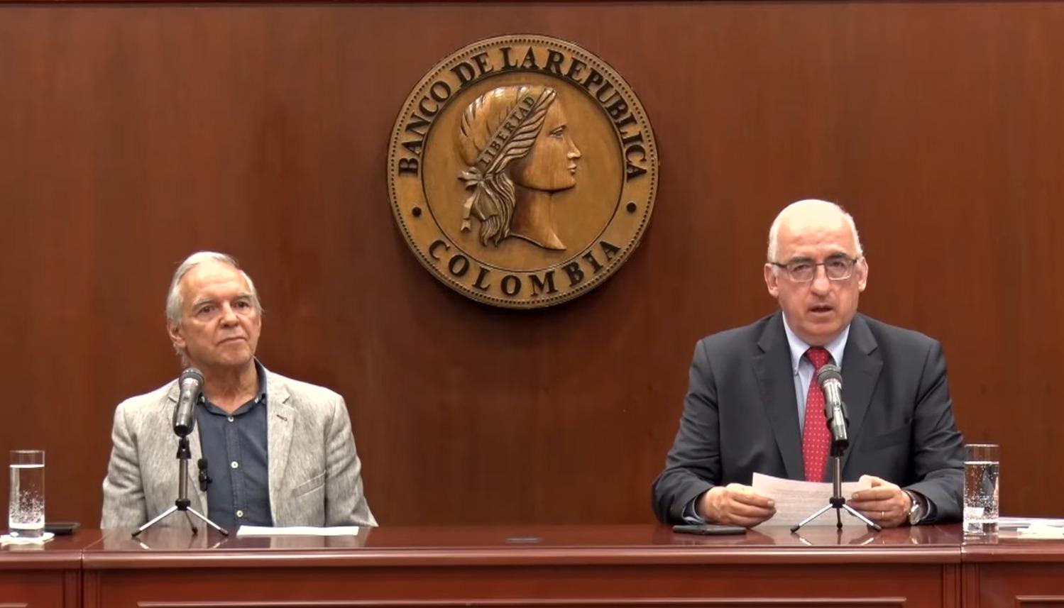 El ministro de Hacienda, Ricardo Bonilla, y el gerente del Banco de la República, Leonardo Villar.