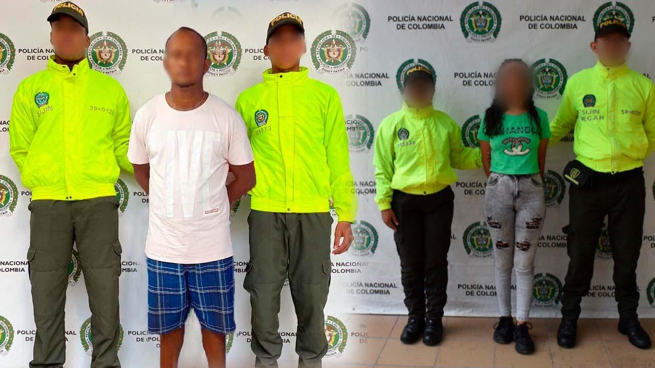 El hombre fue capturado en el barrio Pie de la Popa y la mujer en el barrio Las Palmeras.
