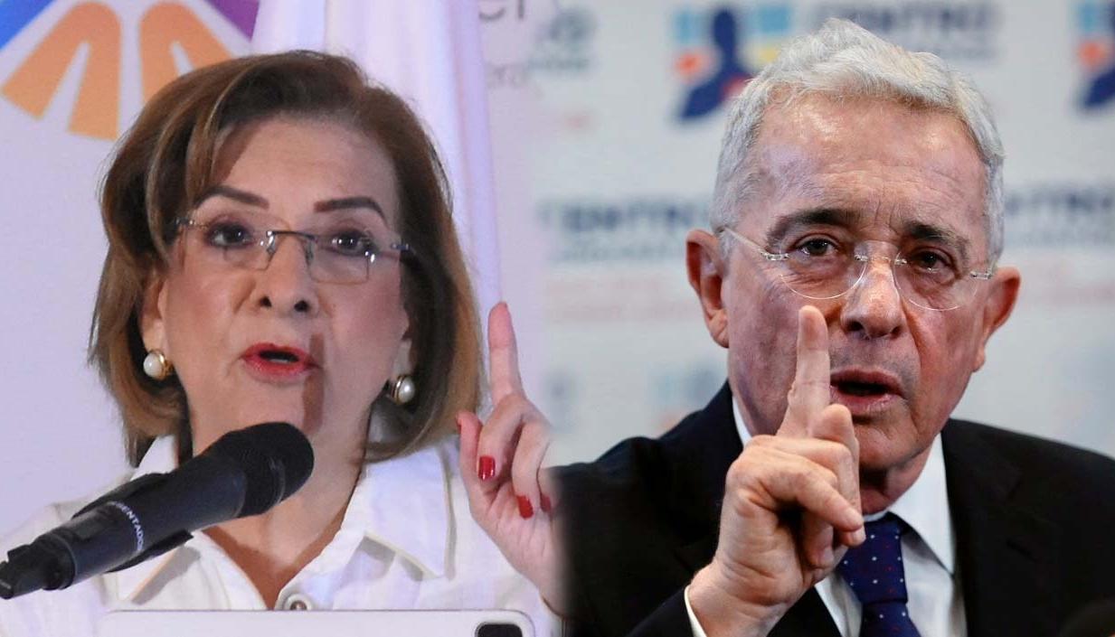 Procuradora Margarita Cabello y expresidente Álvaro Uribe.