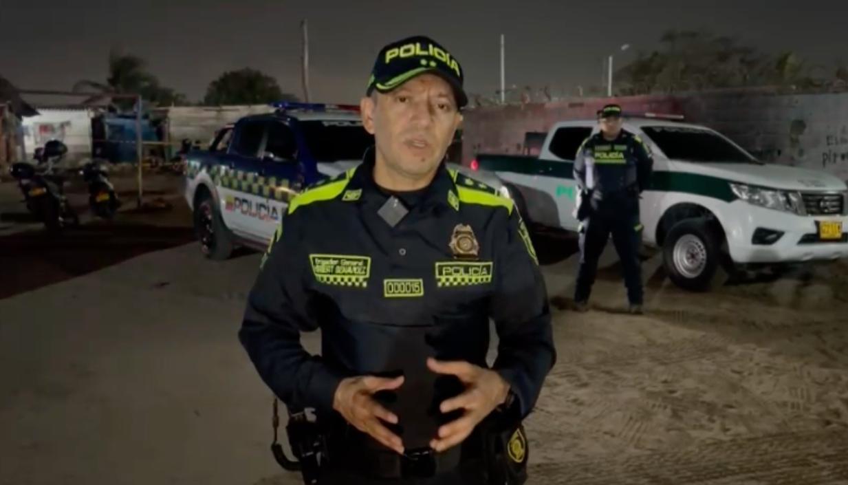 El General Herbert Benavidez, comandante de la Policía Metropolitana de Barranquilla.
