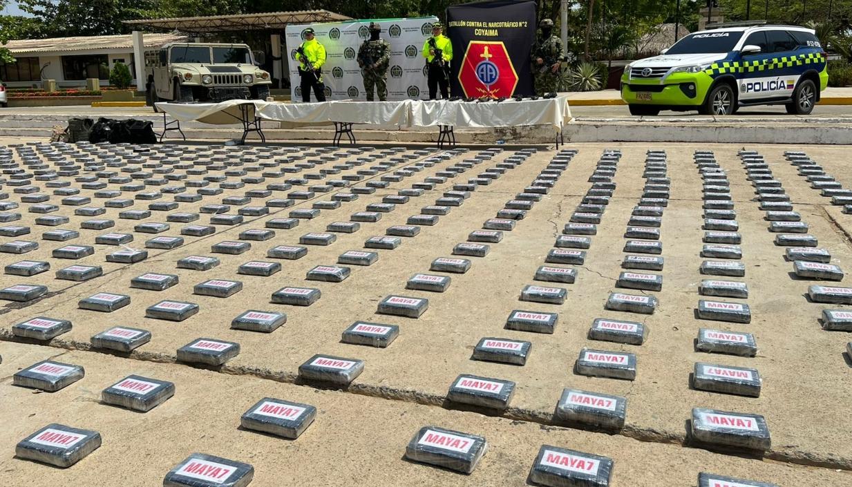 Cocaína incautada en el desierto de La Guajira. 