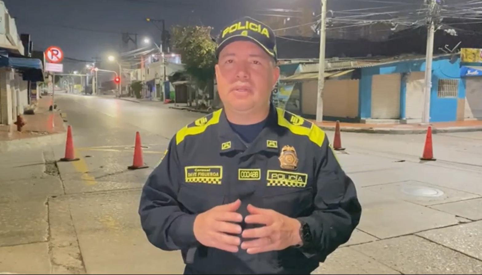 El Coronel Dave Figueroa, Comandante operativo Policía Metropolitana de Barranquilla.