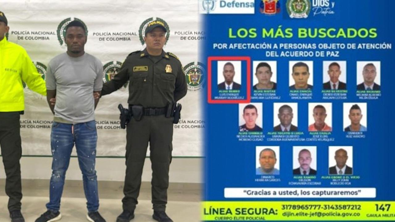 Luis Enrique Murray Rodríguez en el cartel de los más buscados. 