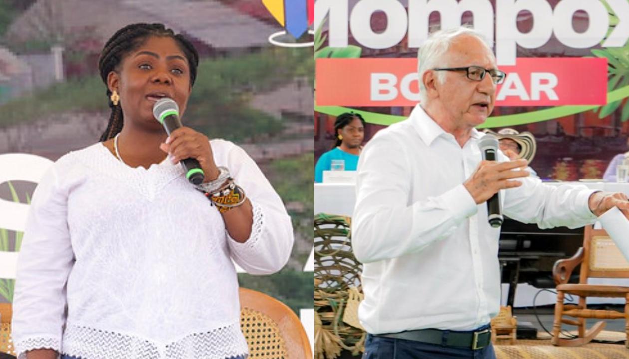 La vicepresidenta Francia Márquez y el ministro de Salud, Guillermo Alfonso Jaramillo. 