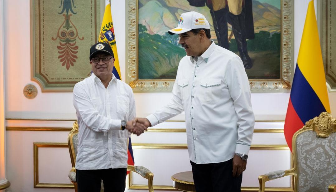 Gustavo Petro y Nicolás Maduro.