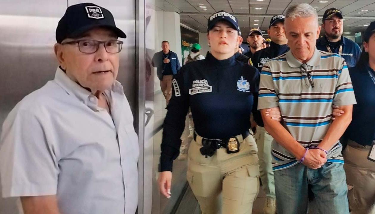 Martín Mestre, el papá de Nancy, y Jaime Saade cuando fue traído a Barranquilla este jueves