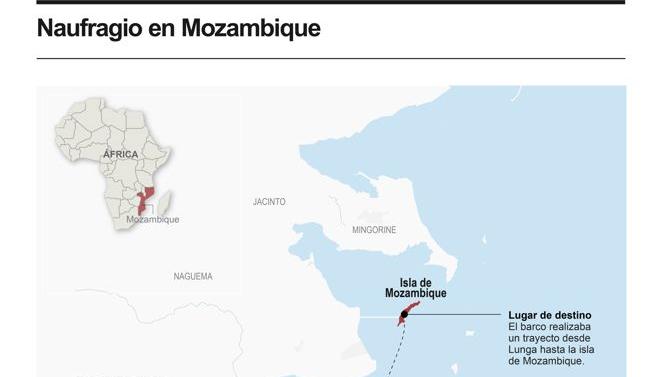 Mapa de Mozambique.