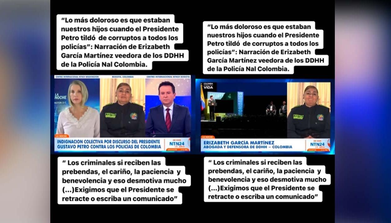 Elizabeth García Martínez, veedora de los Derechos Humanos en la Policía, entrevista con Noticias NTN 24. 