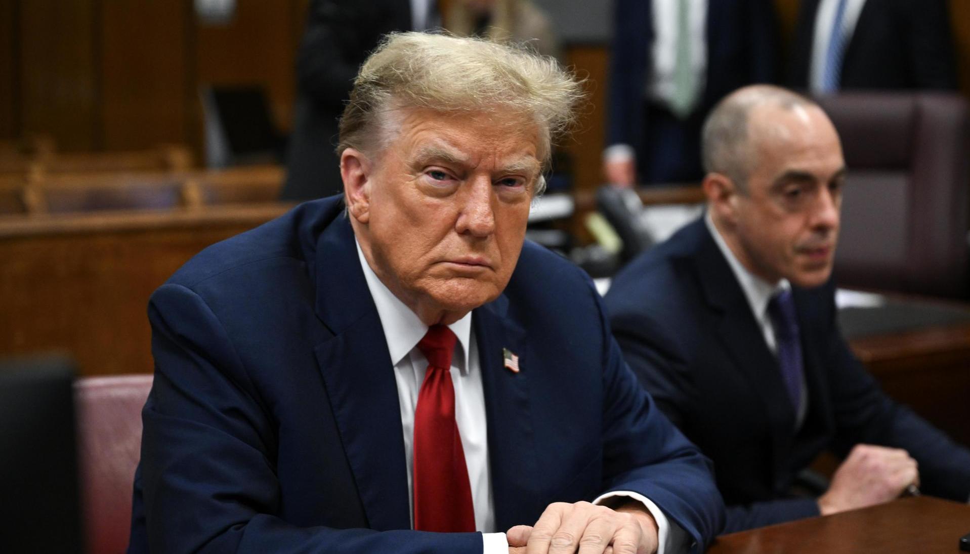 Donald Trump en el juicio.