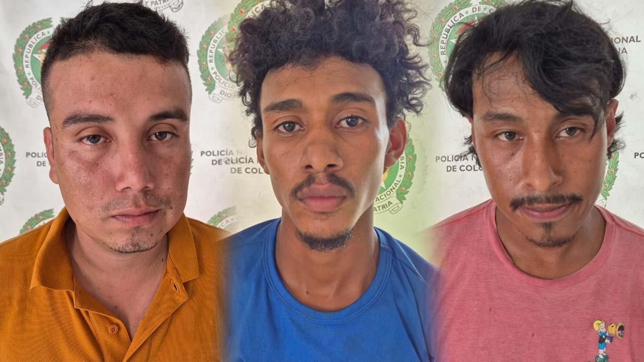 Los capturados fueron identificados como Carlos Andrés Góez, Eduar Andrés Góez Rodríguez  y Duvier Antonio Morales. 