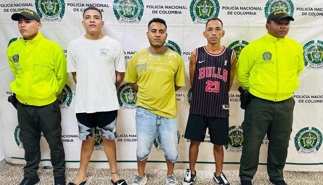 Leonardo Barroso Mercado, Keiner Alonso Gonzáles Isaza y Edison Jesús Sarabia Nuñez.