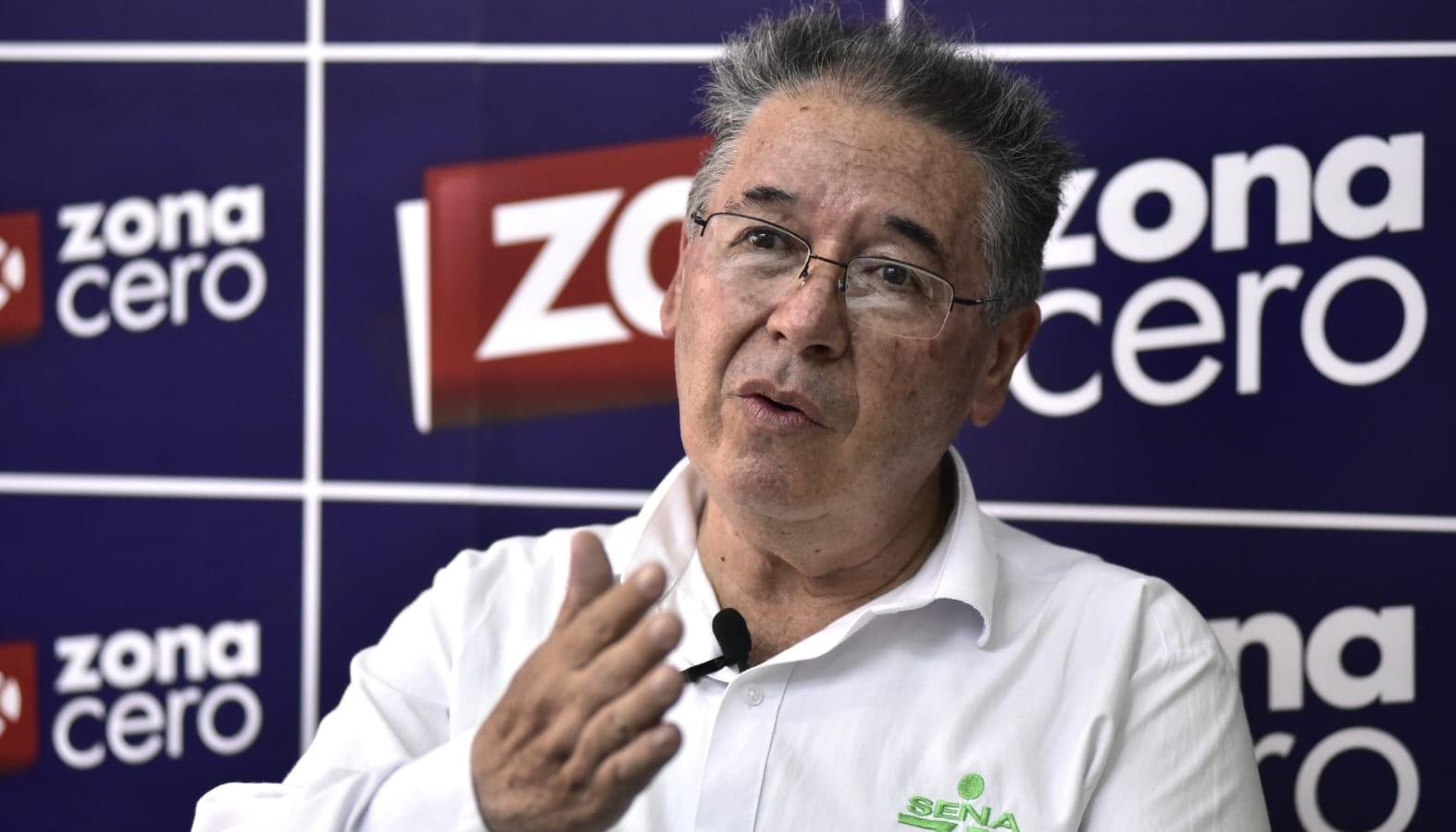 Luis Alejandro Jiménez, director del Sistema Nacional de Formación para el Trabajo del Sena, en la visita a Zona Cero